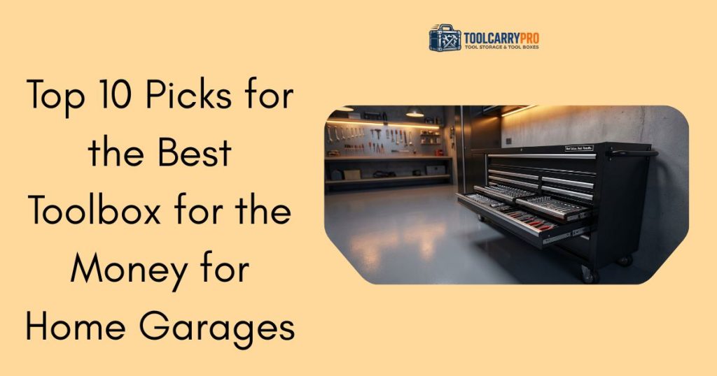 Large black steel rolling tool cabinet with open drawers full of organized sockets and wrenches inside a clean home garage workshop