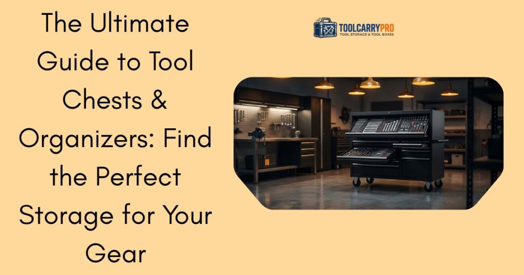 Professional black rolling tool chest with open drawers full of organized tools in a modern garage workshop - Ultimate Guide to Tool Chests and Organizers
